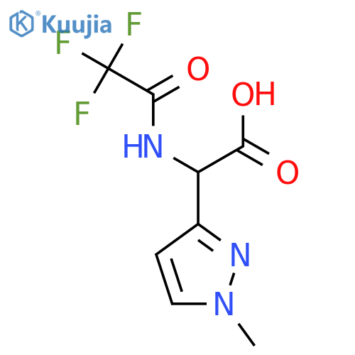 2-(1-methyl-1H-pyrazol-3-yl)-2-(2,2,2-trifluoroacetamido)acetic acid structure