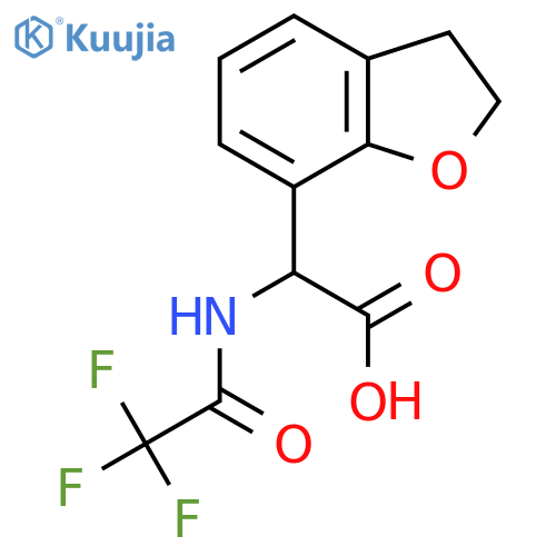 2-(2,3-Dihydro-1-benzofuran-7-yl)-2-(2,2,2-trifluoroacetamido)acetic acid structure