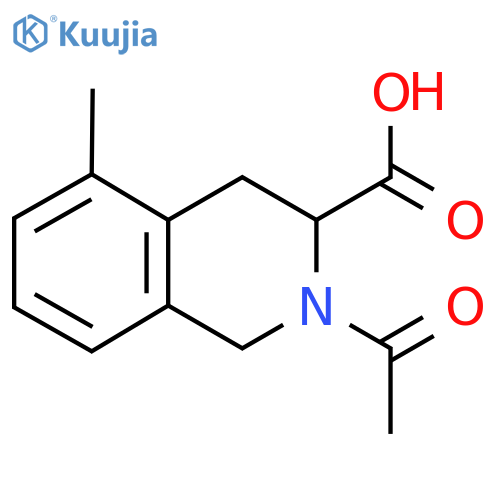 2-Acetyl-5-methyl-1,2,3,4-tetrahydroisoquinoline-3-carboxylic acid structure