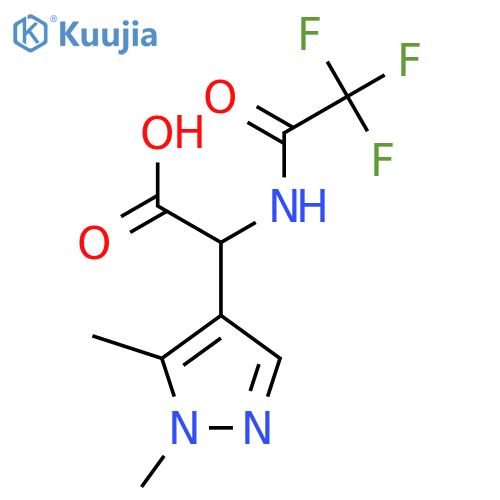2-(1,5-dimethyl-1H-pyrazol-4-yl)-2-(trifluoroacetamido)acetic acid structure
