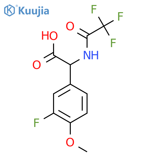 2-(3-Fluoro-4-methoxyphenyl)-2-(2,2,2-trifluoroacetamido)acetic acid structure