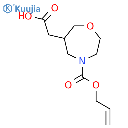2-{4-[(Prop-2-en-1-yloxy)carbonyl]-1,4-oxazepan-6-yl}acetic acid structure