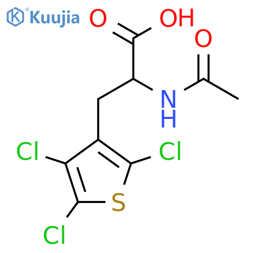 2-Acetamido-3-(2,4,5-trichlorothiophen-3-yl)propanoic acid structure