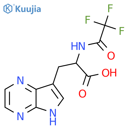 3-{5H-pyrrolo2,3-bpyrazin-7-yl}-2-(2,2,2-trifluoroacetamido)propanoic acid structure