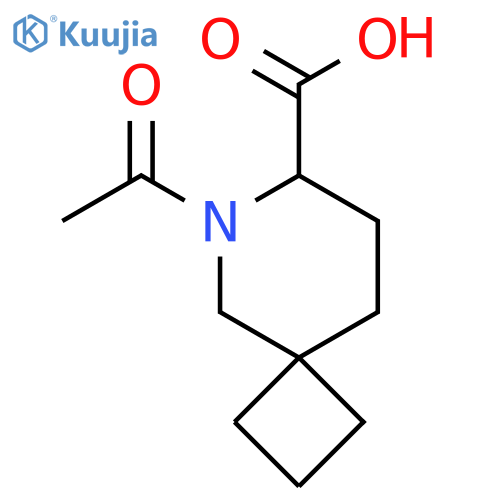 6-acetyl-6-azaspiro3.5nonane-7-carboxylic acid structure