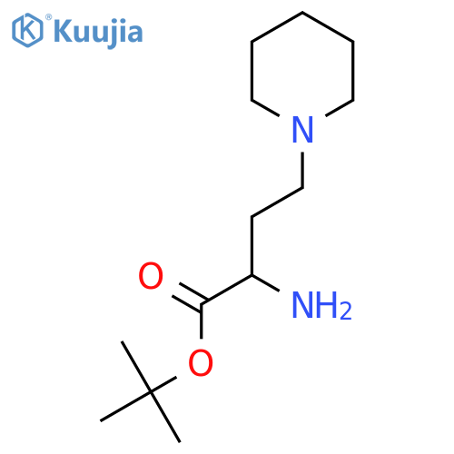 Tert-butyl 2-amino-4-(piperidin-1-yl)butanoate structure