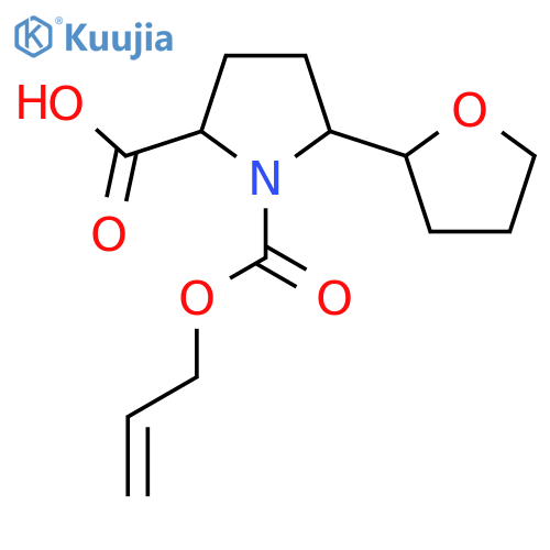 5-(oxolan-2-yl)-1-(prop-2-en-1-yloxy)carbonylpyrrolidine-2-carboxylic acid structure