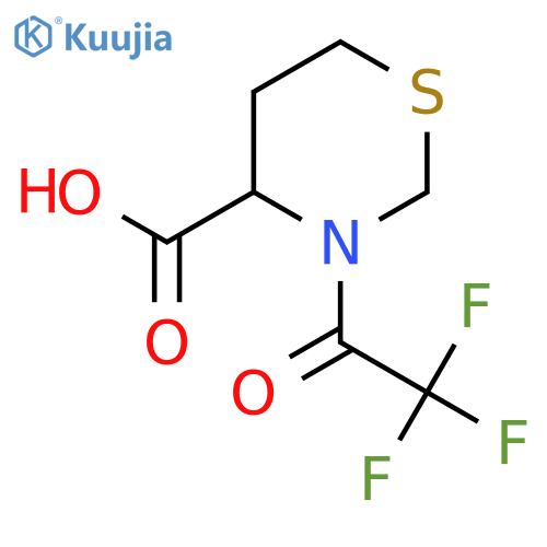 3-(2,2,2-Trifluoroacetyl)-1,3-thiazinane-4-carboxylic acid structure