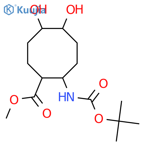 methyl 2-{(tert-butoxy)carbonylamino}-5,6-dihydroxycyclooctane-1-carboxylate structure