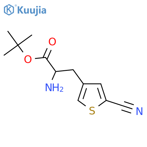 Tert-butyl 2-amino-3-(5-cyanothiophen-3-yl)propanoate structure