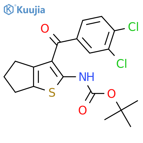 tert-butyl N-3-(3,4-dichlorobenzoyl)-4H,5H,6H-cyclopentabthiophen-2-ylcarbamate structure