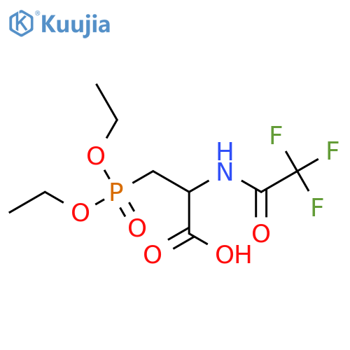 3-(Diethoxyphosphoryl)-2-(2,2,2-trifluoroacetamido)propanoic acid structure