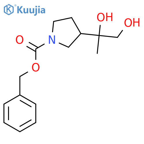 Benzyl 3-(1,2-dihydroxypropan-2-yl)pyrrolidine-1-carboxylate structure