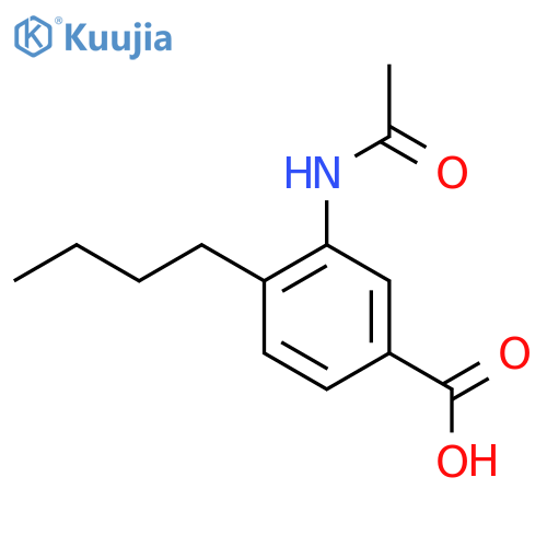 4-Butyl-3-acetamidobenzoic acid structure