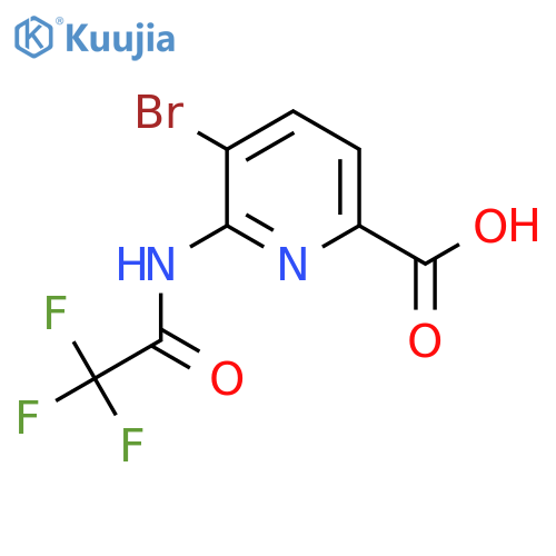 5-Bromo-6-(2,2,2-trifluoroacetamido)pyridine-2-carboxylic acid structure