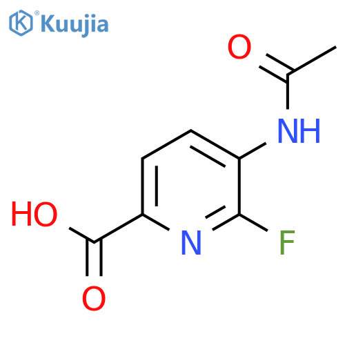 5-Acetamido-6-fluoropyridine-2-carboxylic acid structure