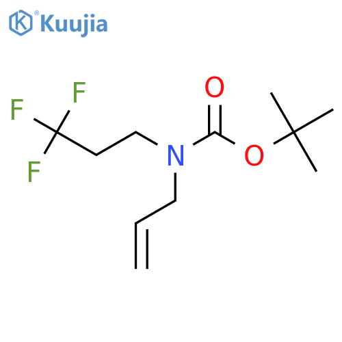 tert-butyl N-(prop-2-en-1-yl)-N-(3,3,3-trifluoropropyl)carbamate structure