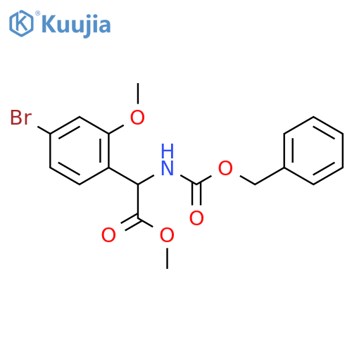 methyl 2-{(benzyloxy)carbonylamino}-2-(4-bromo-2-methoxyphenyl)acetate structure
