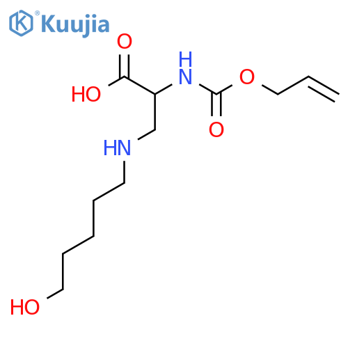 3-[(5-Hydroxypentyl)amino]-2-{[(prop-2-en-1-yloxy)carbonyl]amino}propanoic acid structure