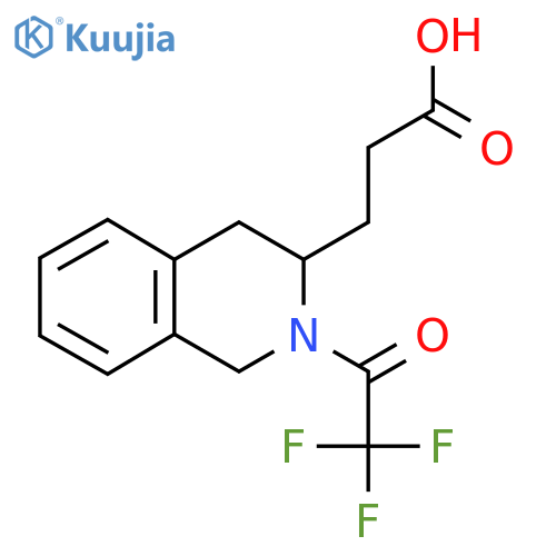 3-2-(2,2,2-trifluoroacetyl)-1,2,3,4-tetrahydroisoquinolin-3-ylpropanoic acid structure
