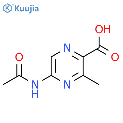 5-Acetamido-3-methylpyrazine-2-carboxylic acid structure