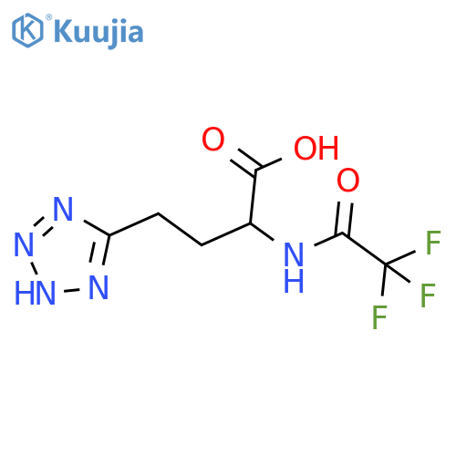4-(1H-1,2,3,4-tetrazol-5-yl)-2-(2,2,2-trifluoroacetamido)butanoic acid structure