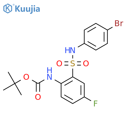 tert-butyl N-{2-(4-bromophenyl)sulfamoyl-4-fluorophenyl}carbamate structure