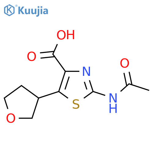 2-Acetamido-5-(oxolan-3-yl)-1,3-thiazole-4-carboxylic acid structure