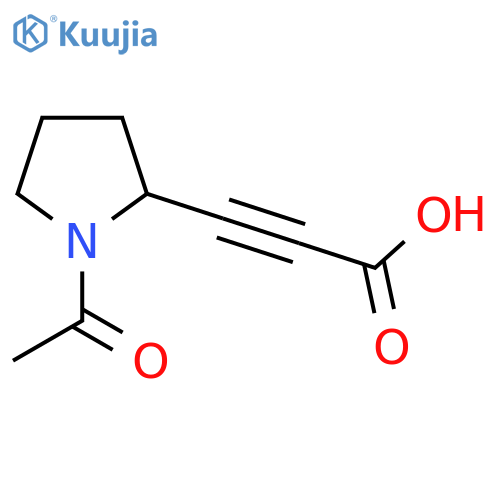 3-(1-Acetylpyrrolidin-2-yl)prop-2-ynoic acid structure
