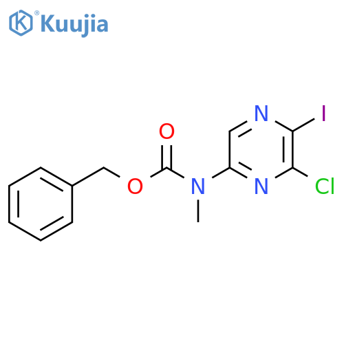 benzyl N-(6-chloro-5-iodopyrazin-2-yl)-N-methylcarbamate structure