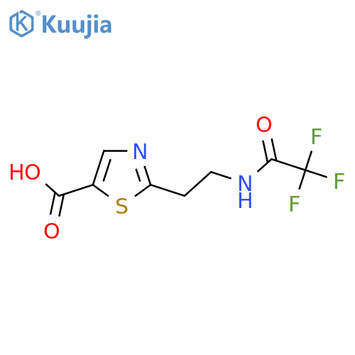 2-2-(2,2,2-trifluoroacetamido)ethyl-1,3-thiazole-5-carboxylic acid structure