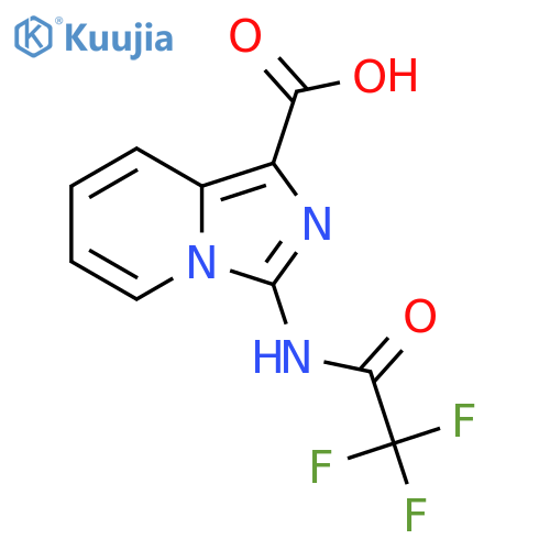 3-(2,2,2-Trifluoroacetamido)imidazo[1,5-a]pyridine-1-carboxylic acid structure