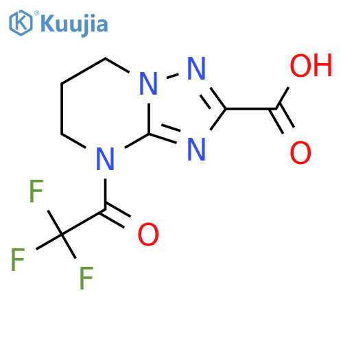 4-(2,2,2-trifluoroacetyl)-4H,5H,6H,7H-1,2,4triazolo1,5-apyrimidine-2-carboxylic acid structure