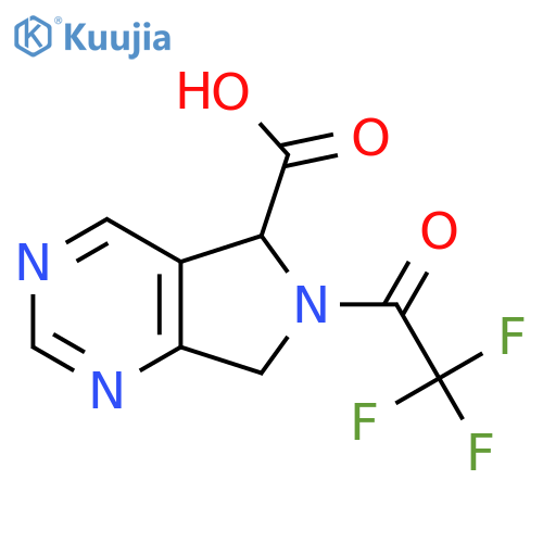 6-(2,2,2-trifluoroacetyl)-5H,6H,7H-pyrrolo3,4-dpyrimidine-5-carboxylic acid structure