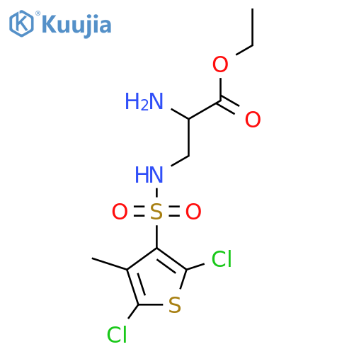 Ethyl 2-amino-3-(2,5-dichloro-4-methylthiophene-3-sulfonamido)propanoate structure