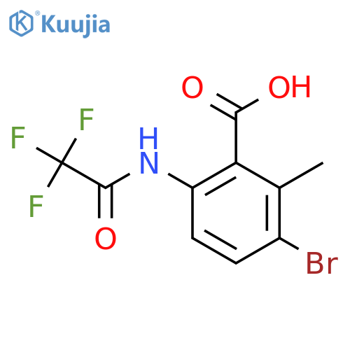 3-Bromo-2-methyl-6-(2,2,2-trifluoroacetamido)benzoic acid structure
