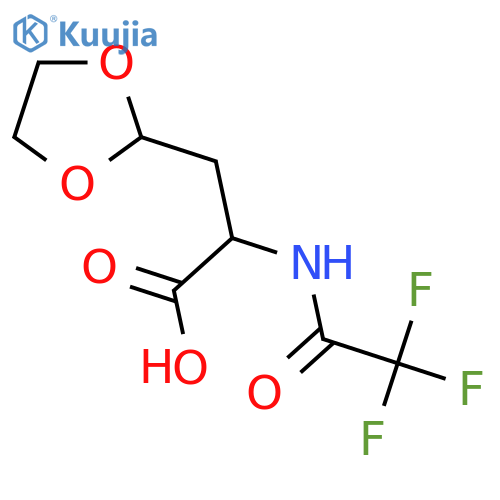3-(1,3-Dioxolan-2-yl)-2-(2,2,2-trifluoroacetamido)propanoic acid structure