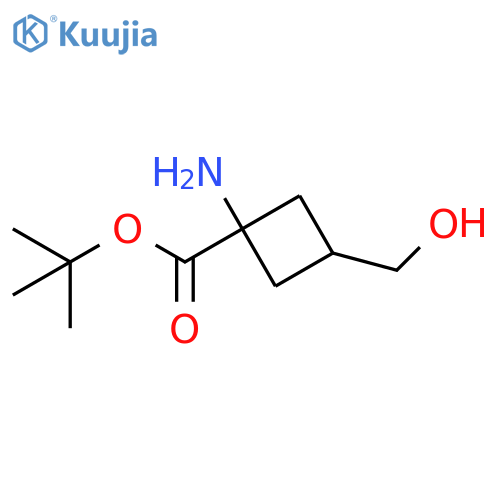 tert-butyl (1s,3s)-1-amino-3-(hydroxymethyl)cyclobutane-1-carboxylate structure