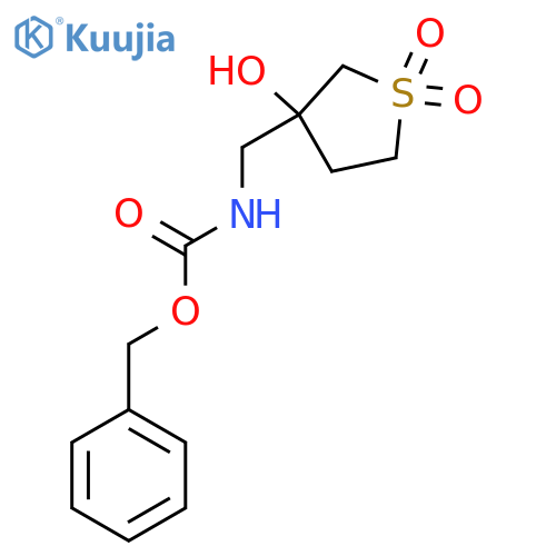 benzyl N-[(3-hydroxy-1,1-dioxo-1lambda6-thiolan-3-yl)methyl]carbamate structure
