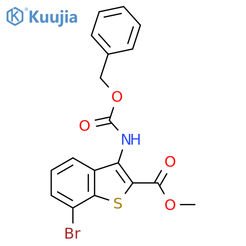 methyl 3-{(benzyloxy)carbonylamino}-7-bromo-1-benzothiophene-2-carboxylate structure