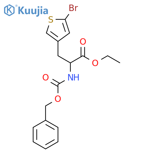 ethyl 2-{(benzyloxy)carbonylamino}-3-(5-bromothiophen-3-yl)propanoate structure