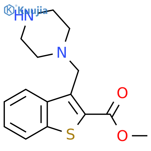 methyl 3-(piperazin-1-yl)methyl-1-benzothiophene-2-carboxylate structure
