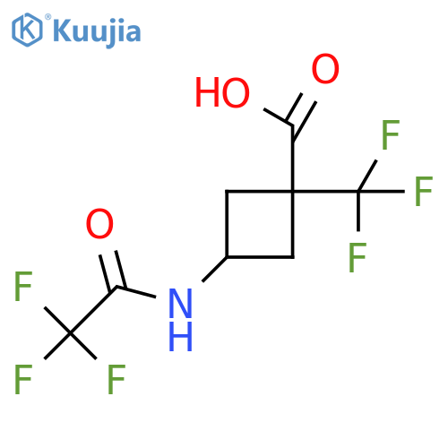 (1s,3s)-3-(2,2,2-Trifluoroacetamido)-1-(trifluoromethyl)cyclobutane-1-carboxylic acid structure