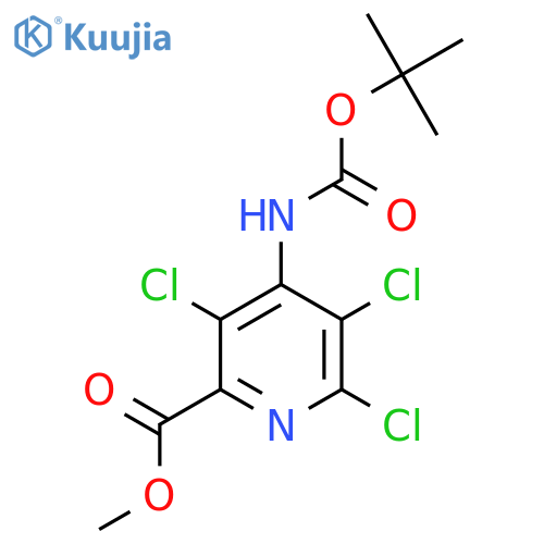 methyl 4-{(tert-butoxy)carbonylamino}-3,5,6-trichloropyridine-2-carboxylate structure