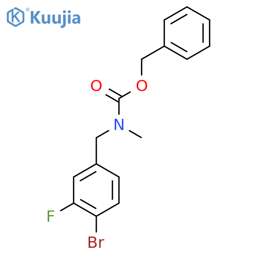 benzyl N-(4-bromo-3-fluorophenyl)methyl-N-methylcarbamate structure