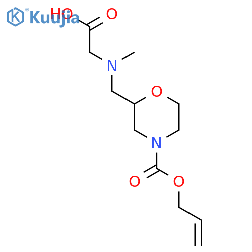 2-[Methyl({4-[(prop-2-en-1-yloxy)carbonyl]morpholin-2-yl}methyl)amino]acetic acid structure