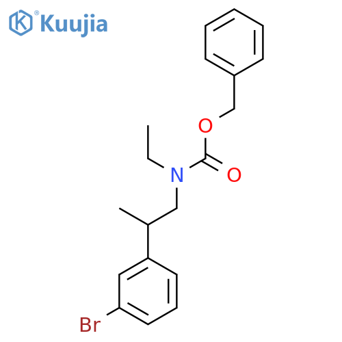 benzyl N-2-(3-bromophenyl)propyl-N-ethylcarbamate structure