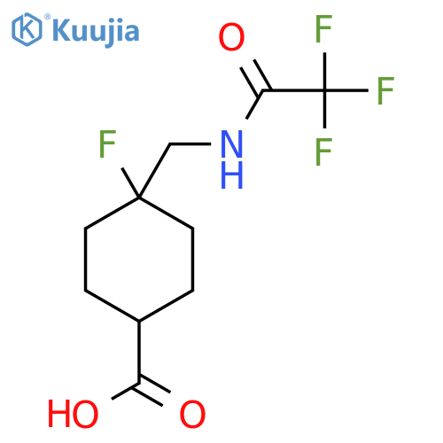 (1r,4r)-4-fluoro-4-(trifluoroacetamido)methylcyclohexane-1-carboxylic acid structure