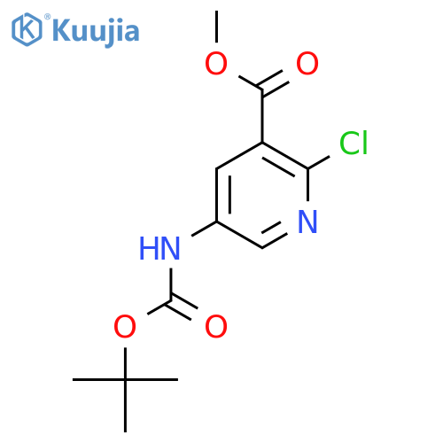 methyl 5-{(tert-butoxy)carbonylamino}-2-chloropyridine-3-carboxylate structure