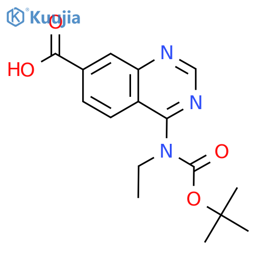 4-{[(Tert-butoxy)carbonyl](ethyl)amino}quinazoline-7-carboxylic acid structure